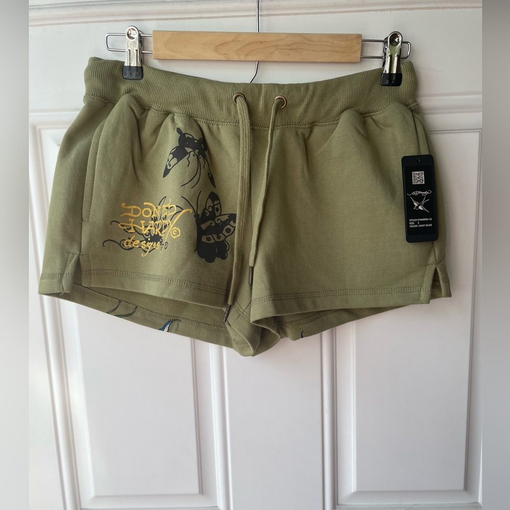Ed Hardy Butterfly Fleece Shorts